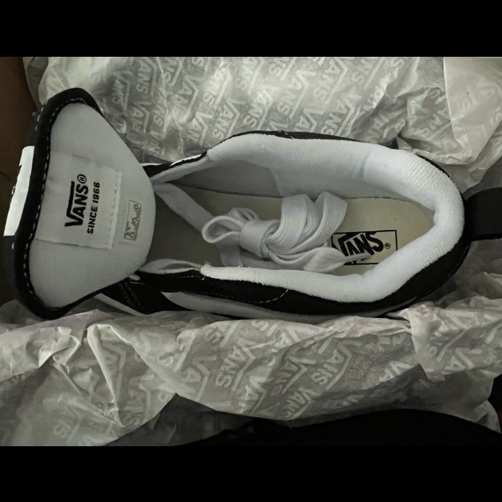 Vans Kids Classic Black and White Sneakers - Picture 3 of 5
